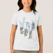 WILD | Wilde dingen en Max - Blauw Tri-Blend Shirt (Voorkant)