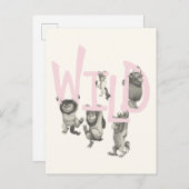 WILD | Wilde dingen en Max - Roze Briefkaart (Voorkant / Achterkant)