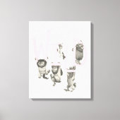 WILD | Wilde dingen en Max - Roze Canvas Afdruk (Voorkant)