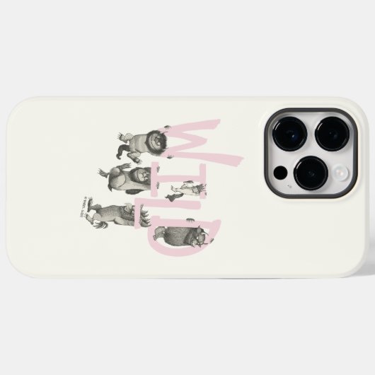 WILD | Wilde dingen en Max - Roze Case-Mate iPhone Case (Achterkant (horizontaal))