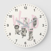 WILD | Wilde dingen en Max - Roze Grote Klok (Voorkant)