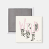 WILD | Wilde dingen en Max - Roze Magneet (Voorkant / Achterkant)