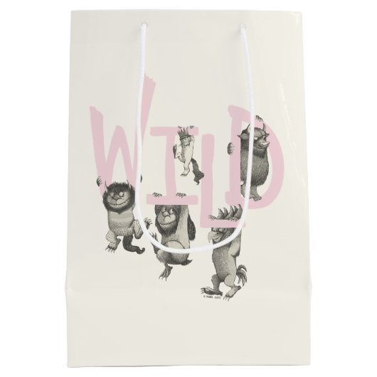 WILD | Wilde dingen en Max - Roze Medium Cadeauzakje (Achterkant)