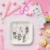 WILD | Wilde dingen en Max - Roze Papieren Bordje (Feest)