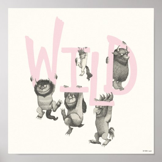 WILD | Wilde dingen en Max - Roze Poster (Voorkant)
