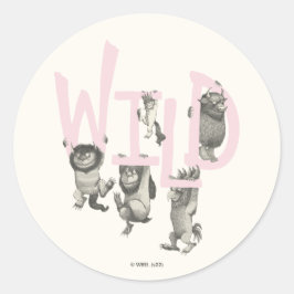 WILD | Wilde dingen en Max - Roze Ronde Sticker
