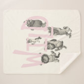 WILD | Wilde dingen en Max - Roze Sherpa Deken (Voorkant (horizontaal))