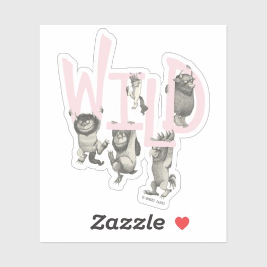 WILD | Wilde dingen en Max - Roze Sticker (Vel)