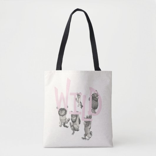WILD | Wilde dingen en Max - Roze Tote Bag (Voorkant)