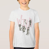 WILD | Wilde dingen en Max - Roze Tri-Blend Shirt (Voorkant)