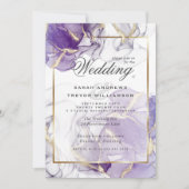 Wild Wisteria Gold Abstract Kaart (Voorkant)