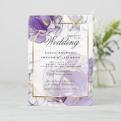 Wild Wisteria Gold Abstract Kaart (Staand voorkant)