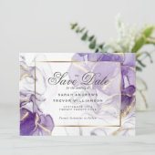 Wild Wisteria Gold Abstract Kaart (Staand voorkant)