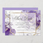 Wild Wisteria Gold Abstract Kaart (Voorkant / Achterkant)