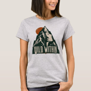 Wild Within Berg Vrouw Profiel - Avontuur T-shirt