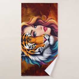 Wild Within – Tijger Geest Godin. Bad Handdoek