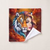 Wild Within – Tijger Geest Godin. Bad Handdoek (Wasdoekje)