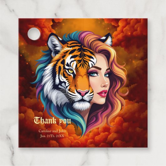 Wild Within – Tijger Geest Godin. Bedankjes Labels (Voorkant)