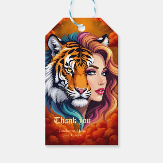 Wild Within – Tijger Geest Godin. Cadeaulabel (Voorkant)