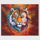 Wild Within – Tijger Geest Godin. Cadeaupapier (Vlak)