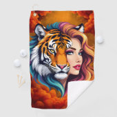 Wild Within – Tijger Geest Godin. Golfhanddoek (Insitu)