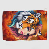 Wild Within – Tijger Geest Godin. Golfhanddoek (Horizontaal)