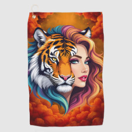Wild Within – Tijger Geest Godin. Golfhanddoek