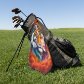 Wild Within – Tijger Geest Godin. Golfhanddoek (Groen)