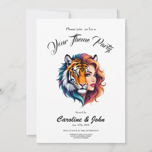 Wild Within – Tijger Geest Godin. Kaart (Voorkant)