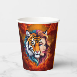 Wild Within – Tijger Geest Godin. Papieren Bekers
