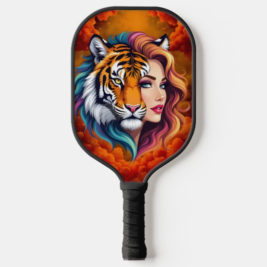 Wild Within – Tijger Geest Godin. Pickleball Paddle (Voorkant)