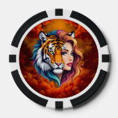 Wild Within – Tijger Geest Godin. Poker Chips (Voorkant)