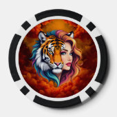 Wild Within – Tijger Geest Godin. Poker Chips (Achterkant)