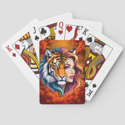 Wild Within – Tijger Geest Godin. Pokerkaarten (Achterkant)