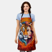 Wild Within – Tijger Geest Godin. Schort (Gedragen)