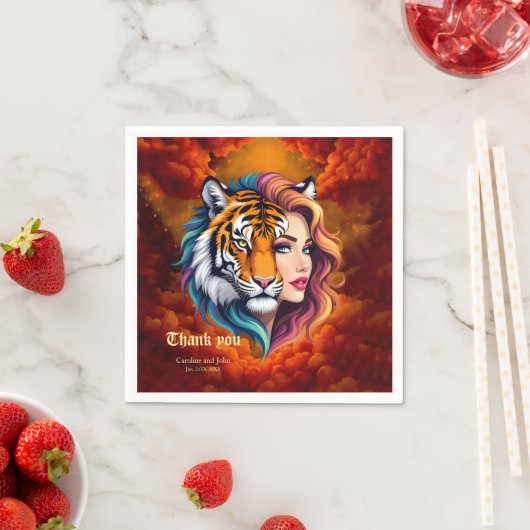 Wild Within – Tijger Geest Godin. Servet (Insitu)