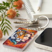 Wild Within – Tijger Geest Godin. Sleutelhanger (Voorkant Rechts)