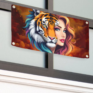 Wild Within – Tijger Geest Godin. Spandoek