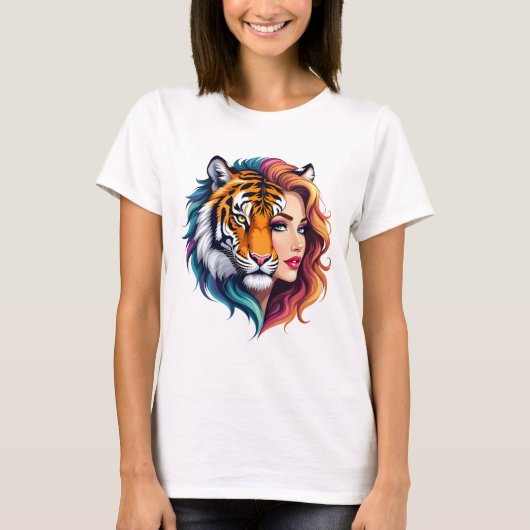 Wild Within – Tijger Geest Godin. T-shirt (Voorkant)