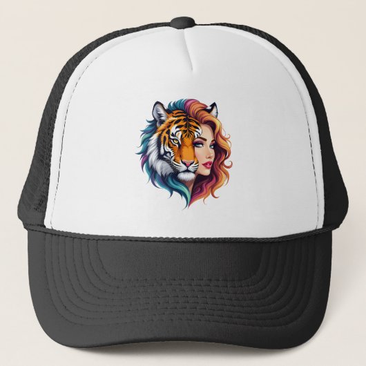 Wild Within – Tijger Geest Godin. Trucker Pet (Voorkant)