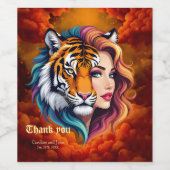 Wild Within – Tijger Geest Godin.  Wijn Etiket (Enkel label)