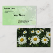 wild witte daisy visitekaartje (Voorkant / Achterkant)
