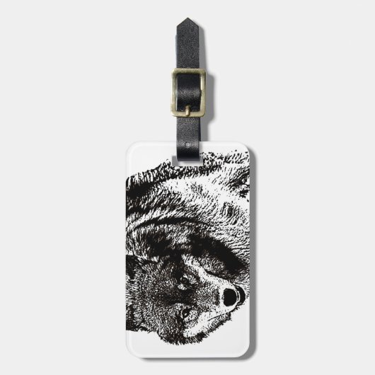 Wild Wolf Bagagelabel (Voorkant verticaal)