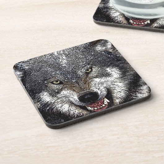 Wild Wolf Bier Onderzetter (Linkerzijde)