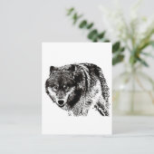 Wild Wolf Briefkaart (Staand voorkant)