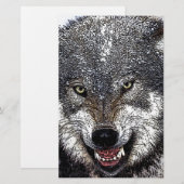 Wild Wolf Briefpapier (Voorkant / Achterkant)