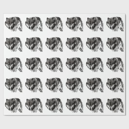 Wild Wolf Cadeaupapier (Vlak)