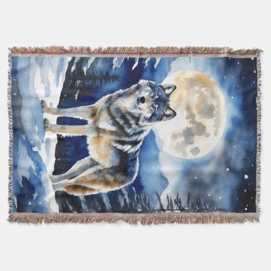 Wild Wolf Deken (Voorkant)