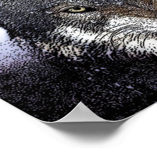 Wild Wolf Eyes Artwork Poster Print (Hoek)