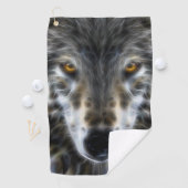 Wild Wolf Eyes Decor op Golfhanddoek (Insitu)